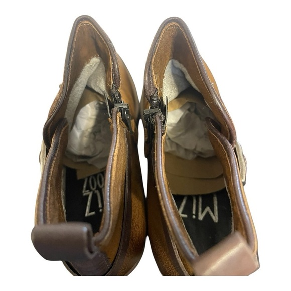 Miz Mooz Karima Leather Brown Western Ankle Buckle Boot Bootie EU 40 NIB - Picture 9 of 13